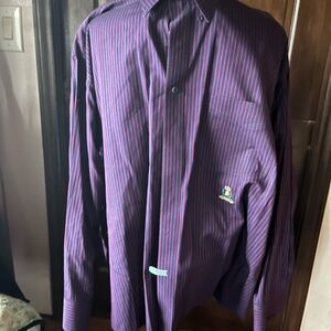 Classic Purple Striped Men's Shirt
